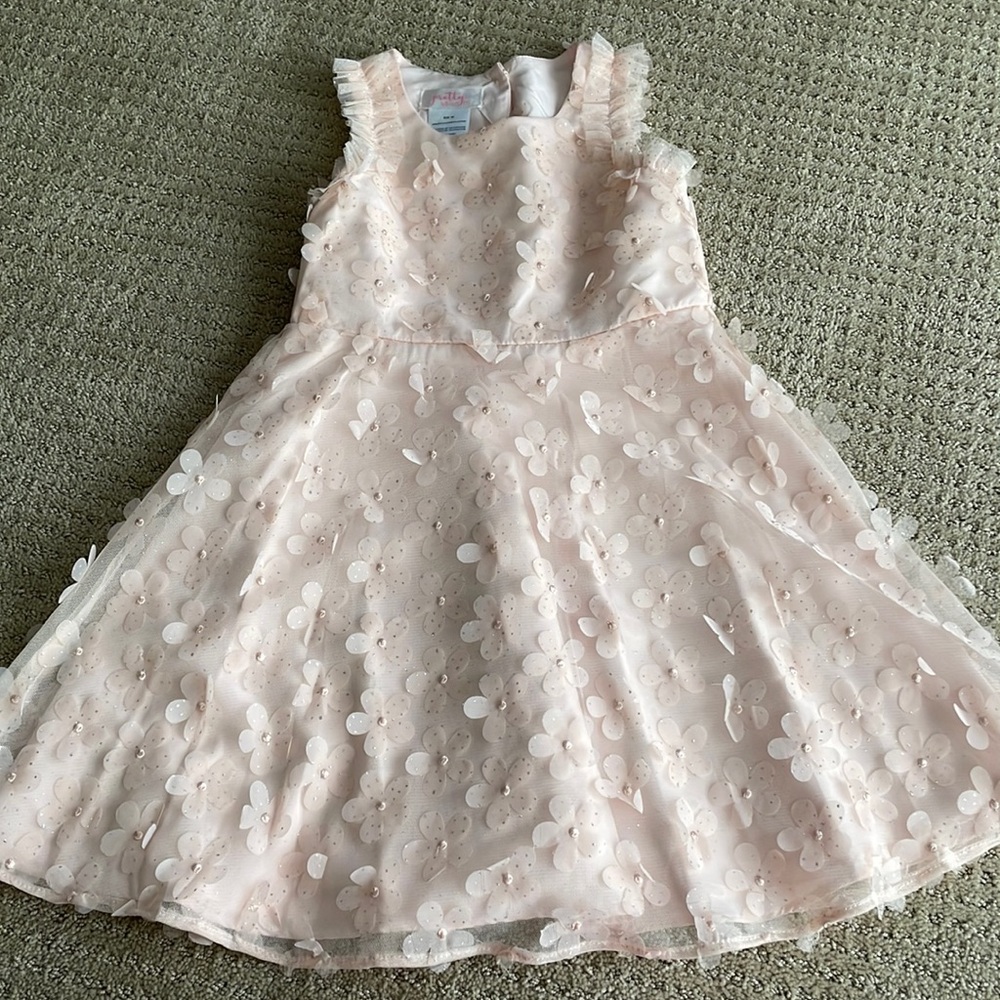 Pretty by Biscotti light pink flower dress 6x